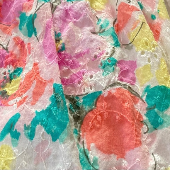 GYMBOREE 100% Cotton Abstract Floral A-Line Dress, Size 4 - Picture 2 of 8